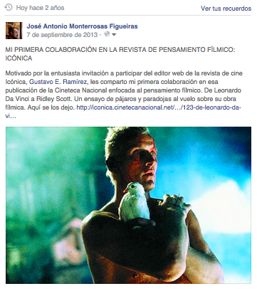 El recuerdo de un algo ya perdido.